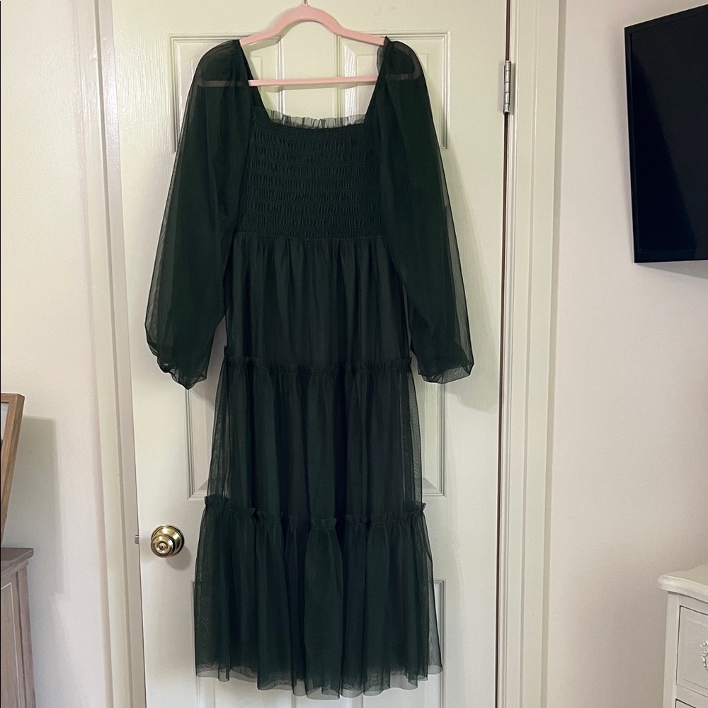 Elegant Dark Green Long Dress